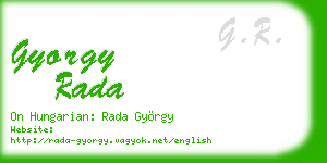 gyorgy rada business card