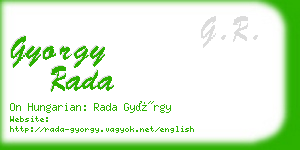 gyorgy rada business card
